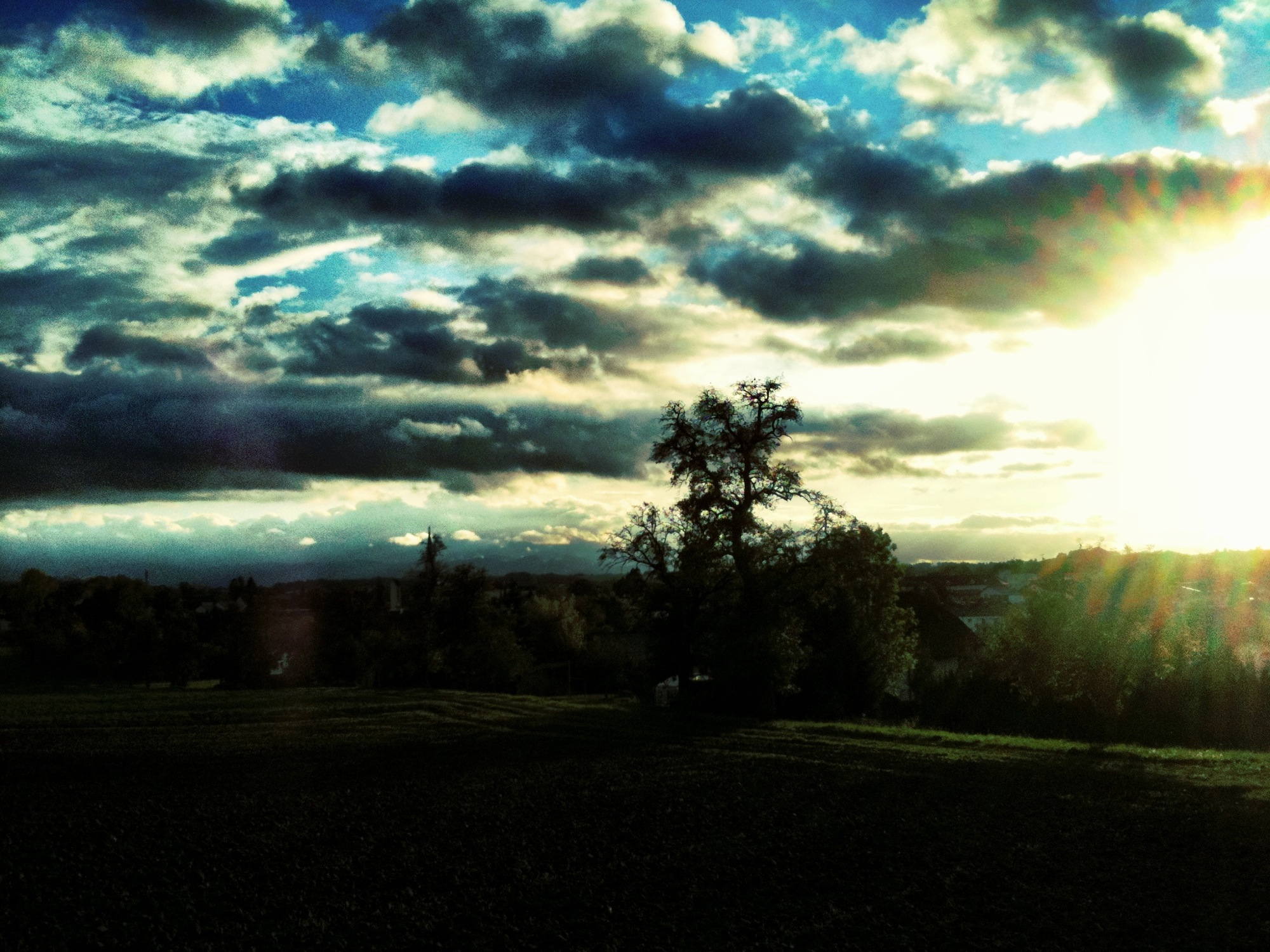 Dramatisches Wolkenspiel über Bad Hall