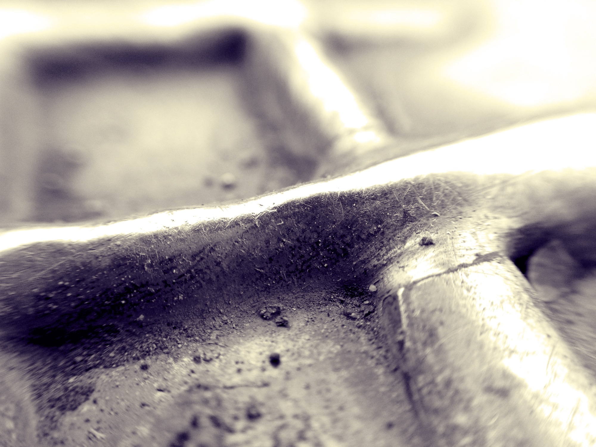 Makroaufnahme eines Metalldetails