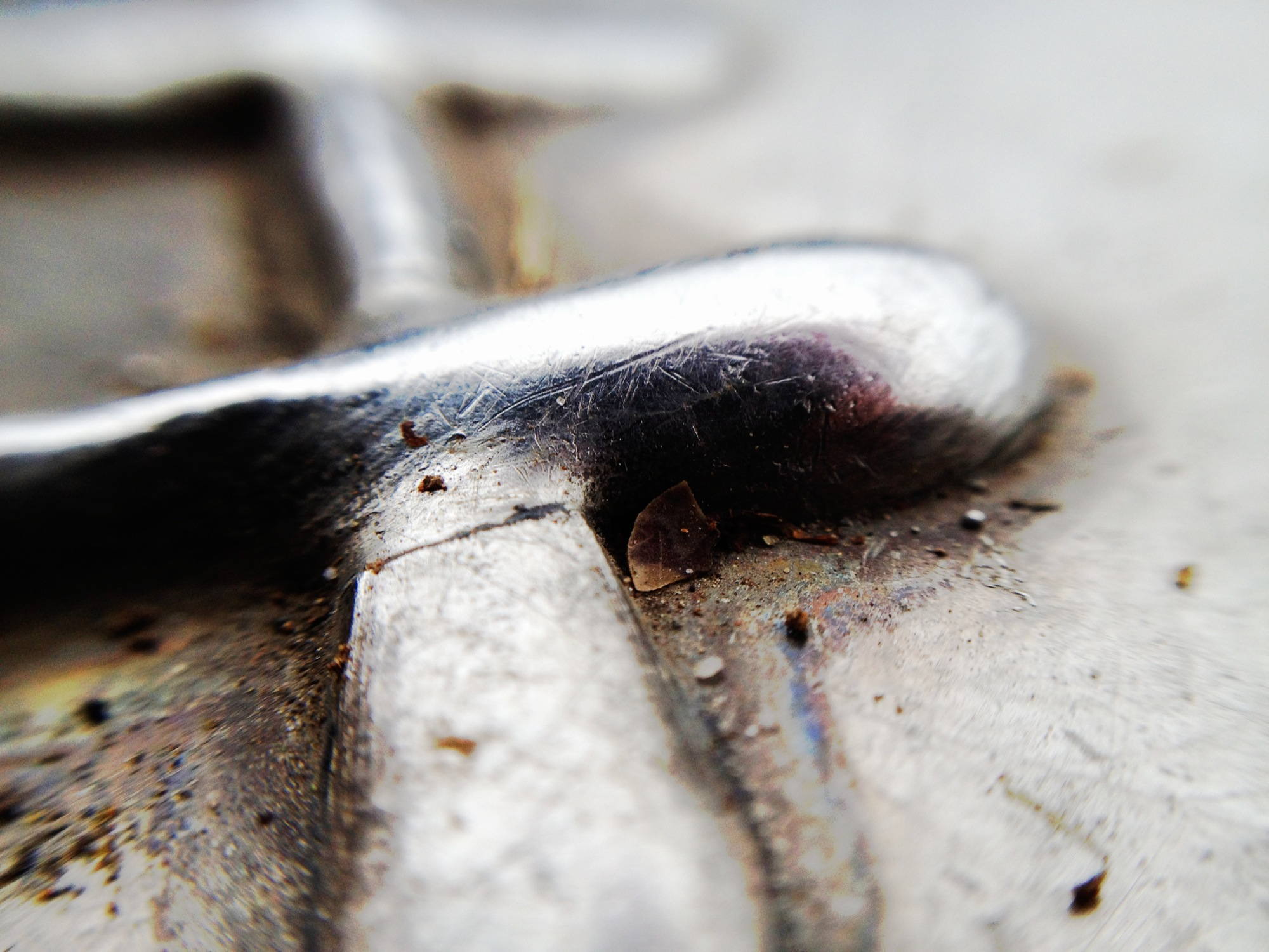 Makroaufnahme eines Metalldetails