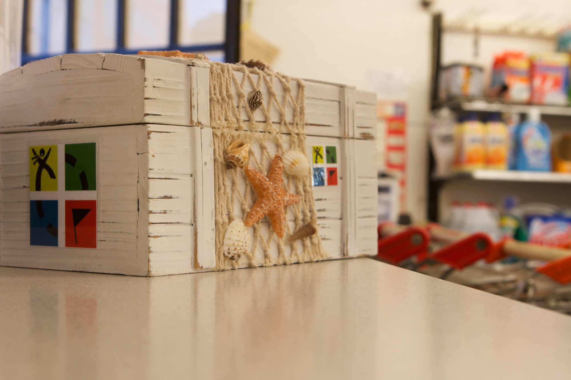 Geocache Schatzkiste in der Markthalle Linz