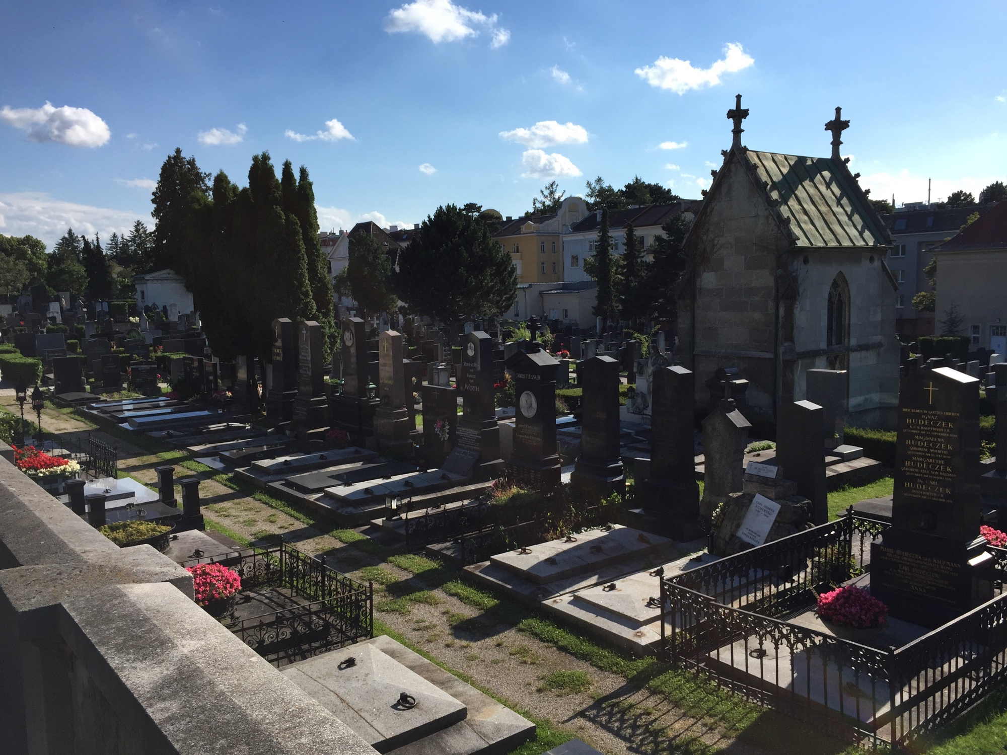 Überblick über einen Teil des Hietzinger Friedhofs