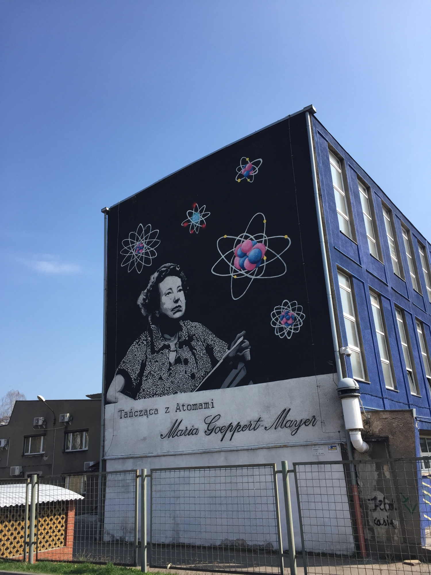 Wandgemälde der Physikerin Maria Goeppert-Mayer